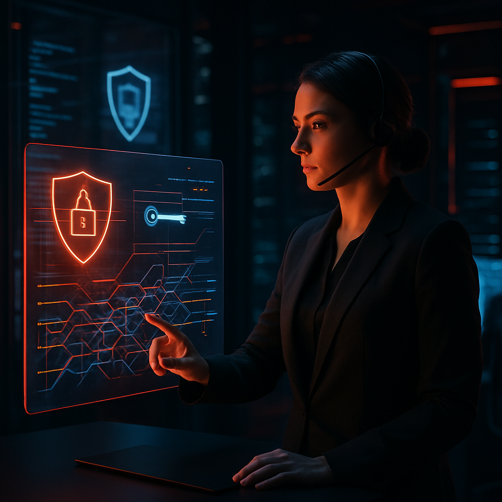 Supporting content visual showing security workflow and findings
